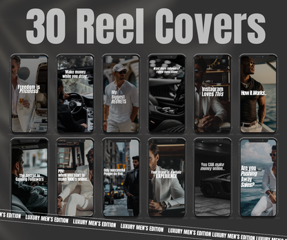 Luxury Men's Vol. 3 Instagram Reels, Hooks, Captions & Covers